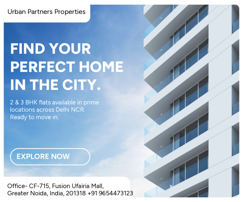 Gaur City Noida township flats with green landscaping